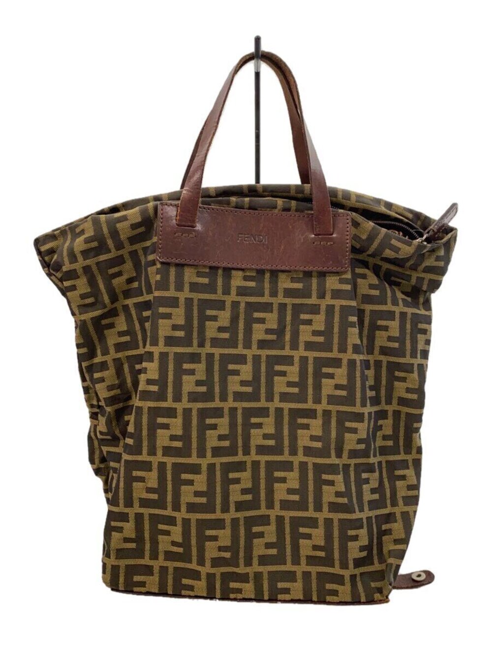 Fendi Tote Bag Khaki Green All over Handbag